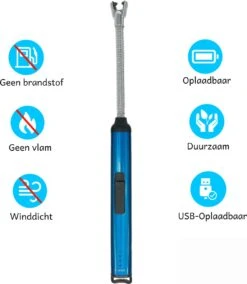 Elektrische Aansteker – USB Oplaadbaar - Blauw – Fornuis – BBQ – Openhaard – Lange Flexibele Aansteker -Beste Barbecue Grill winkel 1042x1200 3