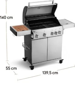 Burnhard Gas BBQ Big FRED Deluxe - 4 Branders - Incl. Keramische Infraroodbrander & Afdekhoes - Deluxe 39 Burnhard Gas BBQ Big FRED Deluxe - 4 Branders - Incl. Keramische Infraroodbrander & Afdekhoes - Deluxe -Beste Barbecue Grill winkel 1063x1200 2