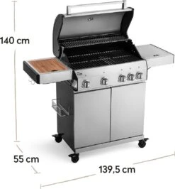 Burnhard Gas BBQ Big FRED Deluxe - 4 Branders - Incl. Keramische Infraroodbrander & Afdekhoes - Deluxe 22 Burnhard Gas BBQ Big FRED Deluxe - 4 Branders - Incl. Keramische Infraroodbrander & Afdekhoes - Deluxe -Beste Barbecue Grill winkel 1113x1200