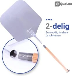 Qualux Pizzaschep Tweedelig – Pizzaschep Voor BBQ – Ophangbaar – Hout/rvs -Beste Barbecue Grill winkel 1139x1200