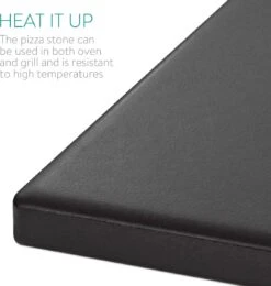 Navaris Pizzasteen XL Voor Oven En Barbecue - Rechthoekige Pizzaplaat 38 X 30 Cm - Inclusief Receptenboek - Keramisch Geglazuurd - Zwart -Beste Barbecue Grill winkel 1142x1200 4