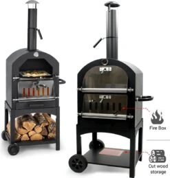 MaxxGarden Pizza Oven Buiten - Houtskool – Incl. Pizzasteen - 45x65x158cm -Beste Barbecue Grill winkel 1146x1200 2
