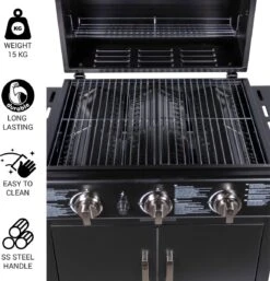 MaxxGarden Gas Barbecue - 3 Branders - Incl. Gratis BBQ Set -Beste Barbecue Grill winkel 1154x1200