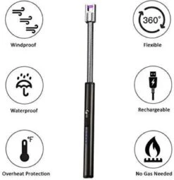 Le Cose USBurn-BBQ Aansteker-oplaadbare Aansteker Met Usb Kabel-Elektrische Plasma Aansteker-windbestendig En Buigzaam-zwart-USB-Lange Flexibele Aansteker -Beste Barbecue Grill winkel 1163x1200