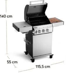 Burnhard Gas BBQ FRED JR. Deluxe - 2 Branders - Incl. Keramische Infraroodbrander & Afdekhoes - Deluxe 36 Burnhard Gas BBQ FRED JR. Deluxe - 2 Branders - Incl. Keramische Infraroodbrander & Afdekhoes - Deluxe -Beste Barbecue Grill winkel 1170x1200