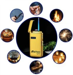 MELTAZO Elektrische Aansteker, Aansteker Gas, Electric Lighter, Gasaansteker Navulbaar, Elektronische Aansteker, Aansteker Plasma, Aansteker Vuurwerk, USB Aansteker Plasma, 2-in-1 Aansteker Voor Sigaretten Camping Kaarsen - 2023 Editie -Beste Barbecue Grill winkel 1176x1200 3