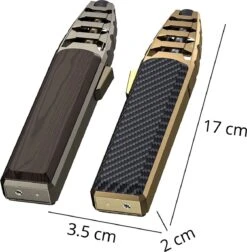 Merkloos Turbo Jetflame Aansteker - Gasbrander - Vuurwerk Torch - Crème Brûlée Brander - BBQ En Sigaren Aansteker - Windproof - Walnoothout Met Grijze Metalen Behuizing -Beste Barbecue Grill winkel 1177x1200 3