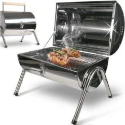 BBQ Collection Houtskoolbarbecue - Cilinder - Chroom -Beste Barbecue Grill winkel 1197x1200 1