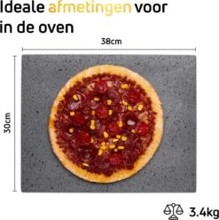 Pizzasteen BBQ Oven - Lava Van Vulkaan Etna - Barbecue Accesoires - Made In Italy - Broodbaksteen - 30x38x1.1 - VDN -Beste Barbecue Grill winkel 1197x1200 9