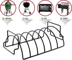 Rednas Sparerib Rek Bbq - Incl. Bakkwast - Bbq Rek - Bbq Accessoires - Rib Rack - Kiphouder - Bbq Gereedschap -Beste Barbecue Grill winkel 1200x1000 1