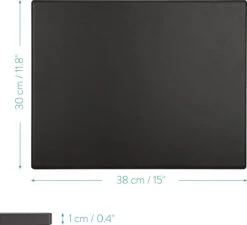 Navaris Pizzasteen XL Voor Oven En Barbecue - Rechthoekige Pizzaplaat 38 X 30 Cm - Inclusief Receptenboek - Keramisch Geglazuurd - Zwart -Beste Barbecue Grill winkel 1200x1093 1