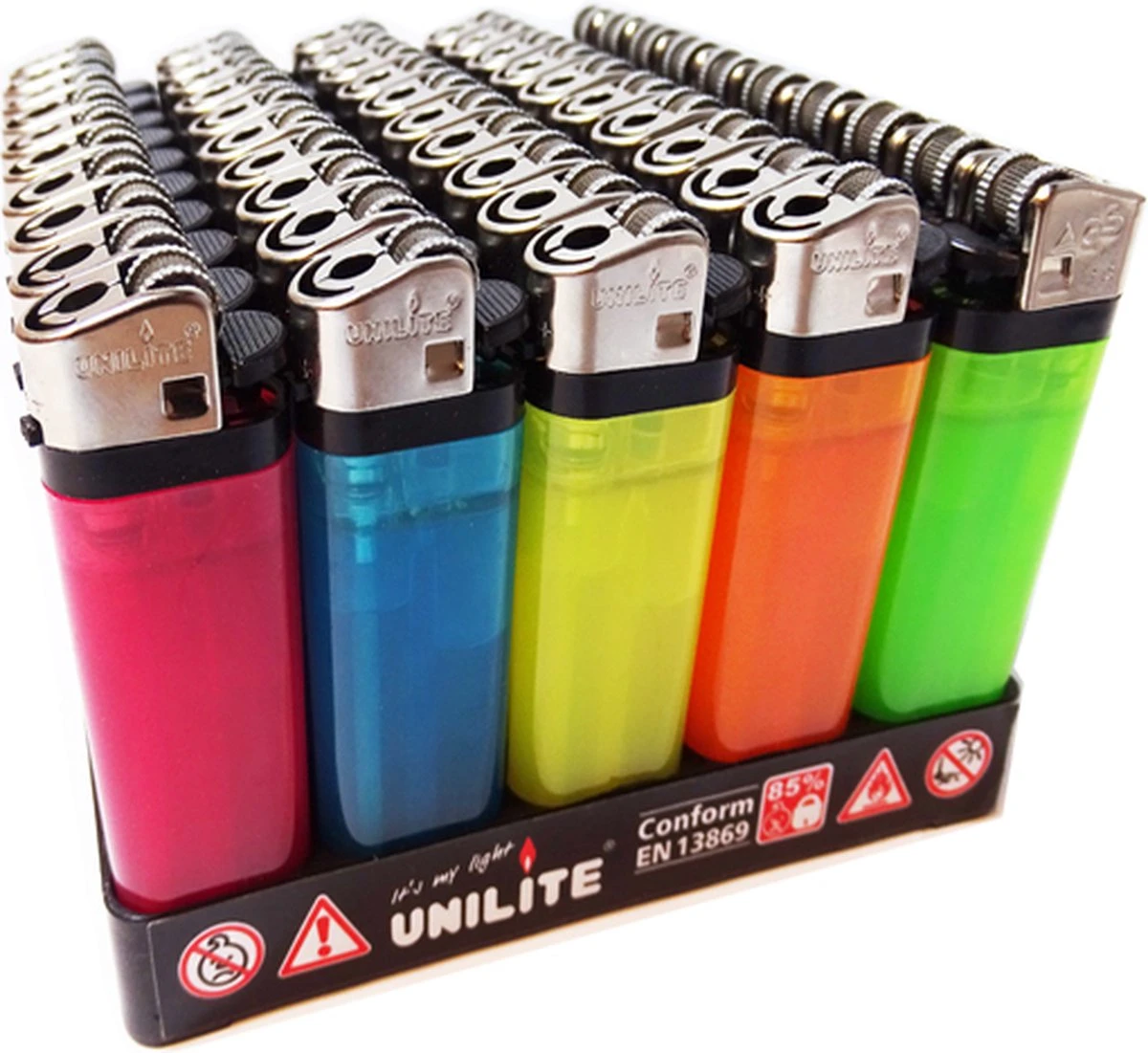 100 X Wegwerp Aanstekers - Unilite Aansteker - Vuursteen Aansteker : 2 X 50 Wegwerp Aansteker / Aanstekers 2 100 X Wegwerp Aanstekers - Unilite Aansteker - Vuursteen Aansteker : 2 X 50 Wegwerp Aansteker / Aanstekers - Afbeelding 2