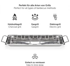 Blumtal BBQ Rek - Robuuste Roestvrijstalen Kippenpoot Rek - Voor 12 Poten - Kippengrillstandaard - Vaatwasmachinebestendig -Beste Barbecue Grill winkel 1200x1125 4