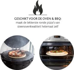 Boska Pizzasteen Deluxe - Voor Oven & BBQ - Knapperige Pizza's - Ø 29.5 Cm - BBQ Accessoires -Beste Barbecue Grill winkel 1200x1131 1