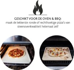 Boska Pizzasteen Deluxe Rechthoek - Voor De Oven - Knapperige Pizza's - 40x32 Cm - BBQ Accessoires -Beste Barbecue Grill winkel 1200x1131