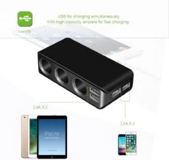 WiseGoods - Premium Auto Sigarettenaansteker Splitter - 4 Poorten USB - Autolader USB - Autolader Splitter - 12V Splitter -Beste Barbecue Grill winkel 1200x1135 3