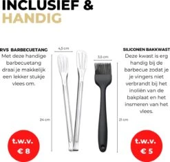 Ozocozy BBQ-ONE Houtskool Tafelbarbecue - Ø30 Cm- Zwart - Incl. Draagtas, Siliconen Bakkwast En RVS-Barbecuetang -Beste Barbecue Grill winkel 1200x1141