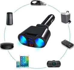 Auto Sigarettenaansteker Splitter - USB Ingang Auto - 2 Sigaretten Aansluitingen - Autolader -Beste Barbecue Grill winkel 1200x1144 1