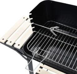 Verrijdbare Barbecue – Houtskool/Briketten - Verstelbare Grillplaat – Houten Tafel – Winscherm – Gewicht 5.9kg -Beste Barbecue Grill winkel 1200x1158