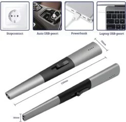 Allkinds Lange Elektrische Plasma Aansteker - USB Oplaadbaar - Vlamloze Elektrische Aansteker Voor Keuken, Kaars, BBQ Of Openhaard - Zwart - In- En Outdoor - Chique Design -Beste Barbecue Grill winkel 1200x1162 6