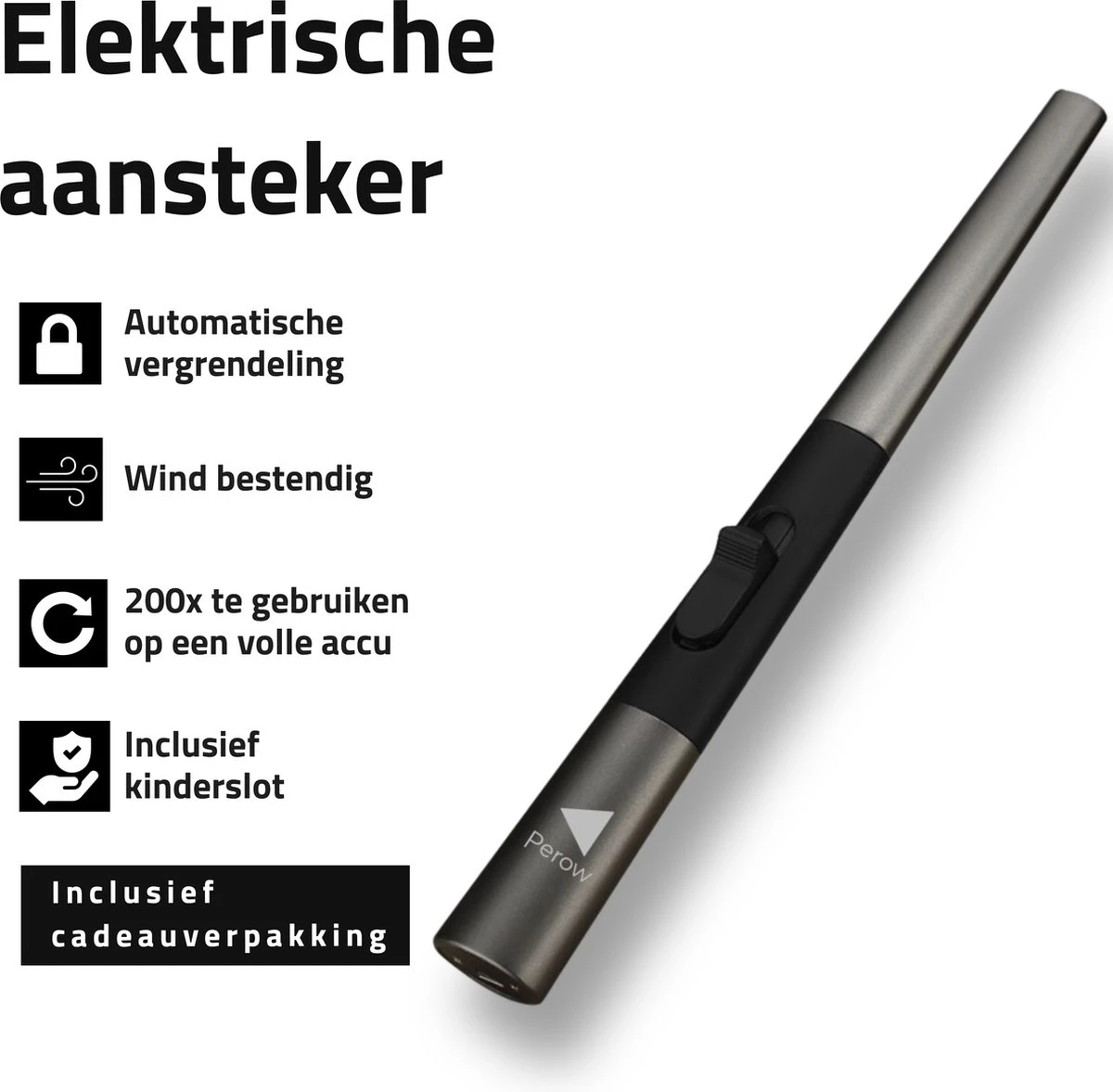 Oplaadbare Lange Elektrische Aansteker - Duurzame Plasma Aansteker – Luxe Aansteker - Inclusief Cadeauverpakking - BBQ – Kaarsen - Zwart 2 Oplaadbare Lange Elektrische Aansteker - Duurzame Plasma Aansteker – Luxe Aansteker - Inclusief Cadeauverpakking - BBQ – Kaarsen - Zwart - Afbeelding 2
