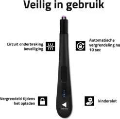 Oplaadbare Lange Elektrische Aansteker - Zwart - Duurzame Plasma Aansteker - Inclusief Cadeauverpakking - BBQ - Kaarsen -Beste Barbecue Grill winkel 1200x1190 2