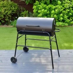 BBQ XL Houtskoolbarbecue - Cilindervorm - Grilloppervlak (LxB) 71 X 35 Cm - Zwart -Beste Barbecue Grill winkel 1200x1196
