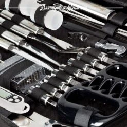 Mountain Jack® 40-Delige Luxe BBQ Grill Accessoires Set In Roestvrij Staal – Barbecue Gereedschap – Tangenset, Vlees Thermometer, Vleestang, Borstel, Spiezen, Vleesmes, Vleesvork -Beste Barbecue Grill winkel 1200x1199 7