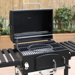 Alice's Garden Houtskool BBQ Bernard - Smoker - Verstelbare Houtskoolbak - Zwart -Beste Barbecue Grill winkel 1200x1200 101