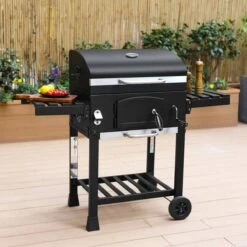 Alice's Garden Houtskool BBQ Bernard - Smoker - Verstelbare Houtskoolbak - Zwart -Beste Barbecue Grill winkel 1200x1200 103