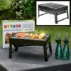 Merkloos Decopatent® Portable Houtskool BBQ - Barbecue - Inklapbaar - Barbecue Houtskool - Tafel Grill - Camping - Strand - Festival - Park