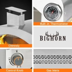 Bighorn Outdoor Edelstaal Gas Pizza Oven - Draagbare Gas Barbecue - Edelstaal -Model SRGG20001 15 Bighorn Outdoor Edelstaal Gas Pizza Oven - Draagbare Gas Barbecue - Edelstaal -Model SRGG20001 -Beste Barbecue Grill winkel 1200x1200 163