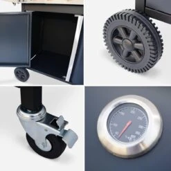 Alice's Garden Gas BBQ Bazin 4 - 5 Branders - Antraciet - Grilloppervlak 64,6x39,3cm -Beste Barbecue Grill winkel 1200x1200 178