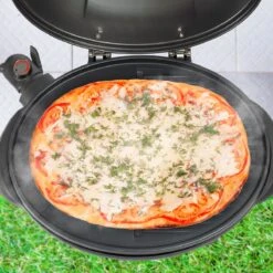 KitchenBrothers Elektrische BBQ - Met Grillplaat - Anti-aanbaklaag - Incl. Plank/Houders - Grilloppervlak 46,5x33,8cm - Tot 300°C - 2400W - Zwart -Beste Barbecue Grill winkel 1200x1200 205