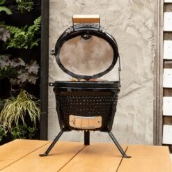 BluMill Kamado BBQ Egg - Kamado 13 Inch - Incl. Vlees Thermometer - Houtskoolbarbecues - Zwart - Ø 27cm -Beste Barbecue Grill winkel 1200x1200 24