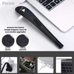 Oplaadbare Lange Elektrische Aansteker - Zwart - Duurzame Plasma Aansteker - Inclusief Cadeauverpakking - BBQ - Kaarsen -Beste Barbecue Grill winkel 1200x1200 255