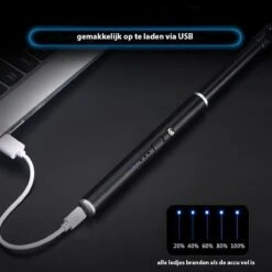 Oplaadbare Lange Dunne Elektrische Aansteker - Duurzame Plasma Aansteker - Inclusief Cadeauverpakking - BBQ – Kaarsen - Zwart -Beste Barbecue Grill winkel 1200x1200 273