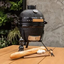 BluMill Kamado BBQ Egg - Kamado 13 Inch - Incl. Vlees Thermometer - Houtskoolbarbecues - Zwart - Ø 27cm -Beste Barbecue Grill winkel 1200x1200 29