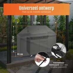 GrillX Barbecue Hoes - 145 X 61 X 117cm - BBQ Hoes Waterdicht - Beschermhoes Inclusief Trekkoord - BBQ Accesoires -Beste Barbecue Grill winkel 1200x1200 309