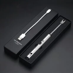 Oplaadbare Lange Elektrische Aansteker Buigbaar - Buigbare Aansteker - Duurzame Plasma Aansteker - Inclusief Cadeauverpakking - BBQ – Kaarsen – Zilver -Beste Barbecue Grill winkel 1200x1200 313