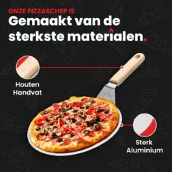 GrillX Pizzaschep Met Pizzasnijder - 30cm - In Luxe Doos - Pizzaspatel Voor BBQ & Oven - BBQ Accesoires Gereedschap -Beste Barbecue Grill winkel 1200x1200 335