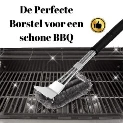 Gohh BBQ Borstel Met Schraper - Schoonmaakborstel - Barbecue Krabber Met Handige Bewaarzak 2 In 1 -Beste Barbecue Grill winkel 1200x1200 344