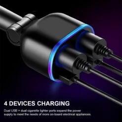 Auto Sigarettenaansteker Splitter - Losse Oplader - USB 2.0 A/USB 3.0 A 2 Poorten - Zwart - Snellader - Splitter - Auto Lader USB -Beste Barbecue Grill winkel 1200x1200 392
