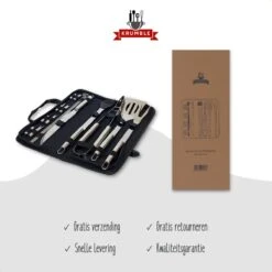 Krumble 18-delige Barbecue Set / Roestvrijstalen BBQ Set Van 18 / Inclusief Handige Opbergtas - RVS -Beste Barbecue Grill winkel 1200x1200 405