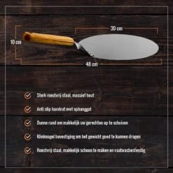 Inpro Pizzaschep RVS - Rond - Voor BBQ En Oven - Pizzaspatel - Taartschep - Houten Handvat - BBQ Gereedschap - Keukengerei - 30 Cm Diameter - Spatel -Beste Barbecue Grill winkel 1200x1200 411