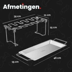 GrillX Kippenvleugelhouder - Kiphouder Voor BBQ & Oven - RVS - BBQ Accesoires -Beste Barbecue Grill winkel 1200x1200 447