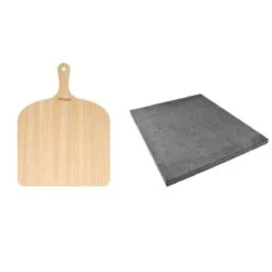 ETNA Pizza Set - Grote Pizzasteen & GRATIS Pizzaschep - 30 Cm X 38 Cm - Echt Italiaanse Pizzasteen - Broodbaksteen - BBQ Pizzasteen - Gemaakt Van Lavasteen Uit De Etna - Non-stick - Eppicotispai -Beste Barbecue Grill winkel 1200x1200 455