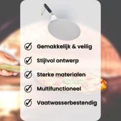 Nowad Pizzaschep RVS Rond - 30,5 Cm - PVC Handvat -Beste Barbecue Grill winkel 1200x1200 480