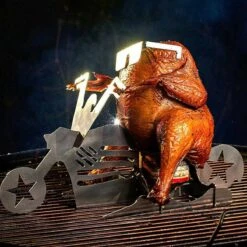 GrillX Beer Can Chicken Houder - Kiphouder Motorcycle - BBQ Accesoires - Bierkip - Barbeque Gereedschap - Chicken Sitter -Beste Barbecue Grill winkel 1200x1200 487