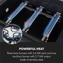 Klarstein Kingsville Double Barbecue - Houtskool- En Gasbarbecue - Smoker BBQ - Inclusief Deksels En Thermometer - Met 2 Roosters - Zwart -Beste Barbecue Grill winkel 1200x1200 49